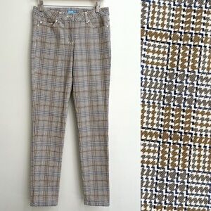 J McLaughlin Lexi Jeans Aspen Glenn Plaid Mid Rise Slim Leg Stretch Denim Knit 4